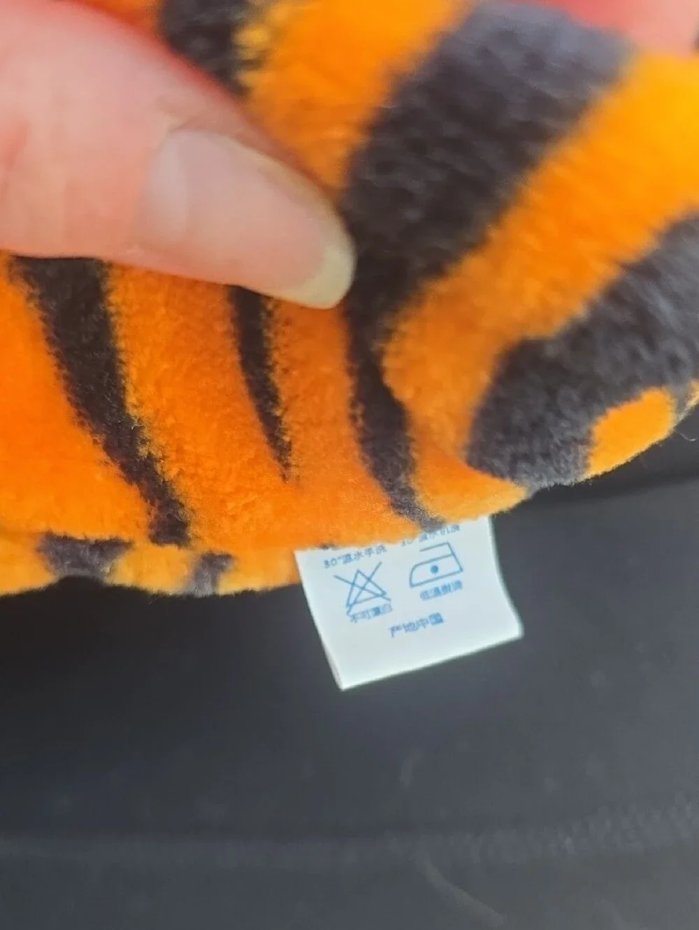 Tiger-Print Plush Dog Costume Jacket - Orange & Black